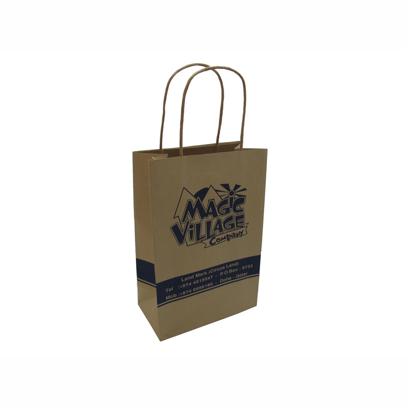 Eco-Friendly Custom Designed Wholesale Brown Kraft Paper Bags with Logo